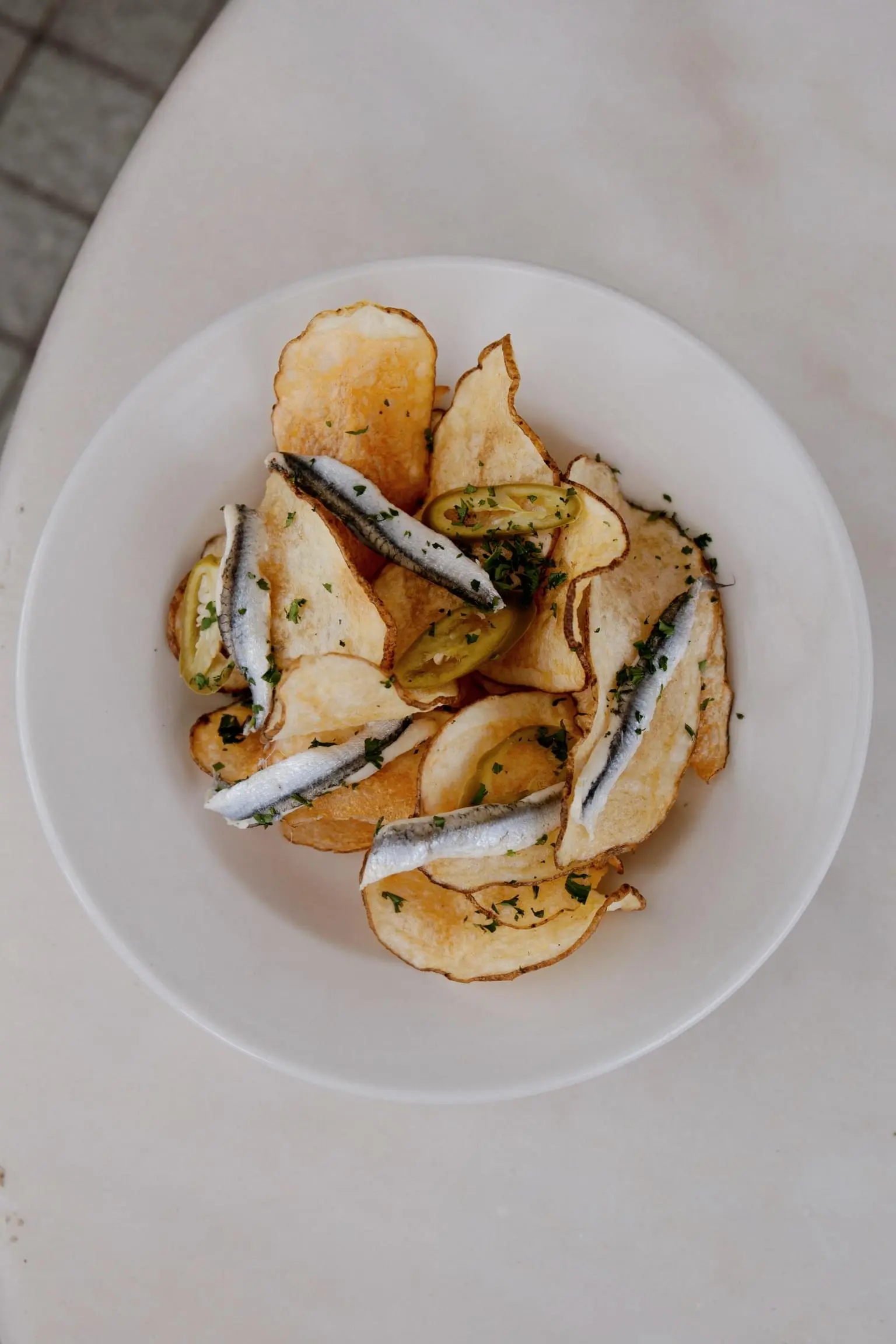 Boquerones & Chips (GF)