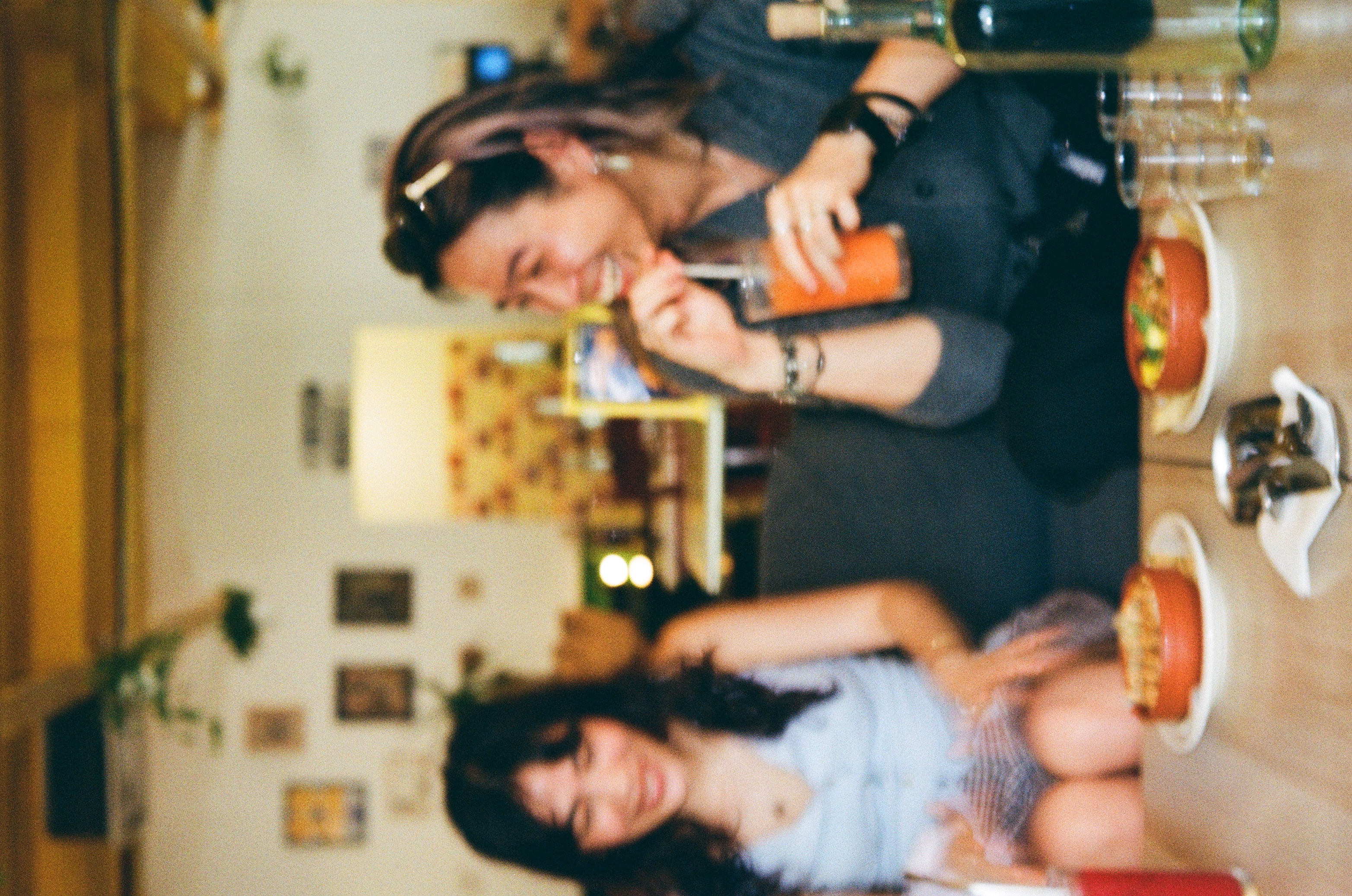 Friends socializing in the evening at Bartolo